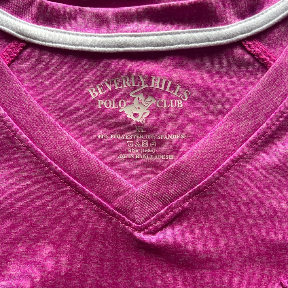 Beverly Hills Polo Club Magenta T-Shirt - Picture 3 of 7
